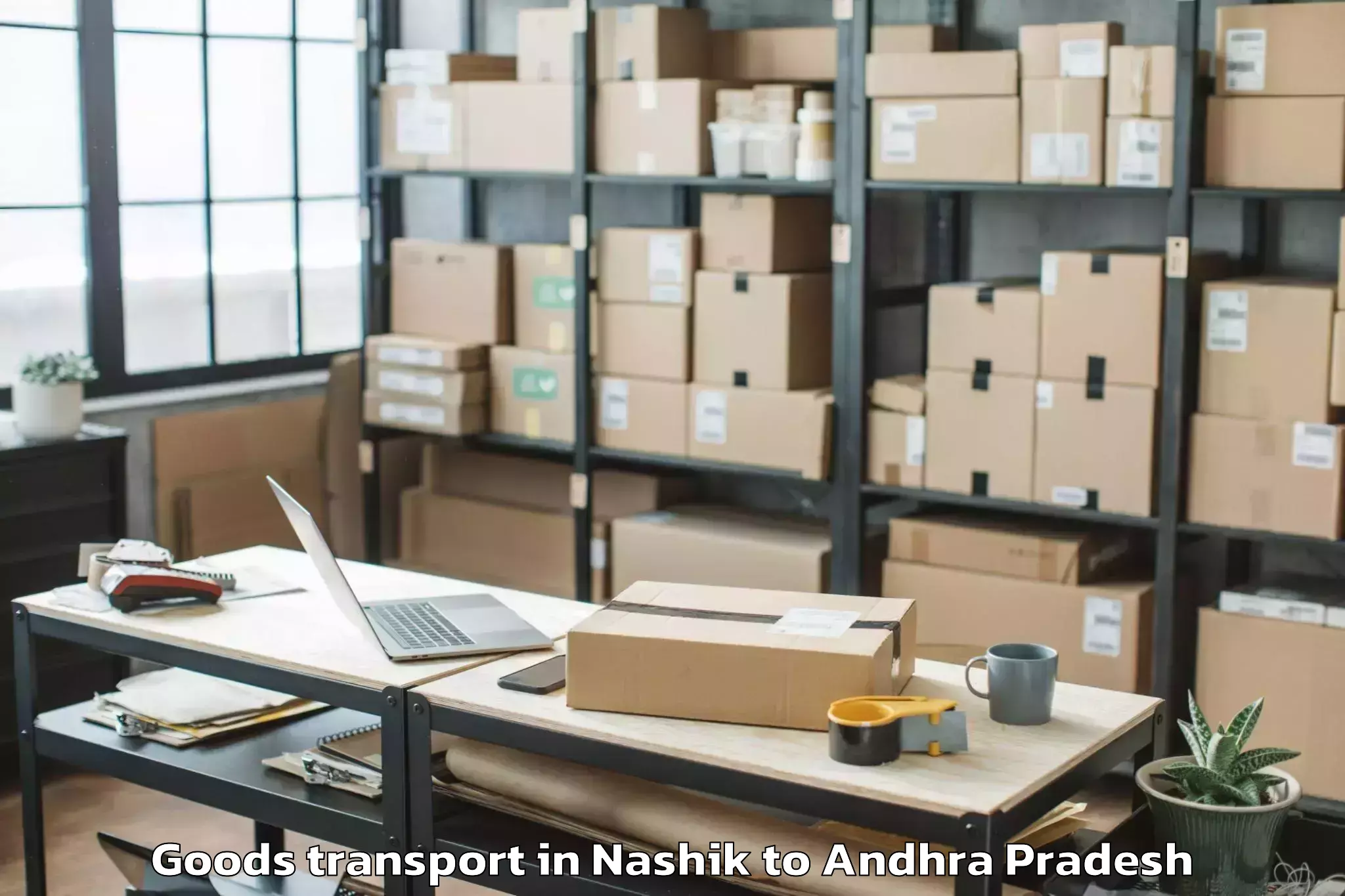 Trusted Nashik to Bantumilli Goods Transport